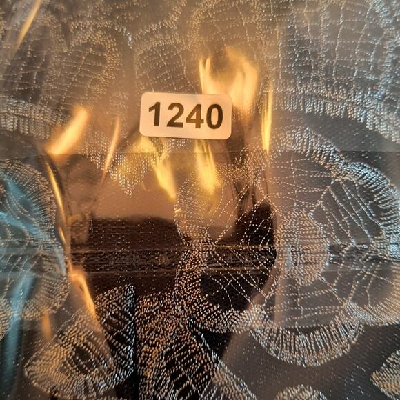 Lauren Ralph Lauren Cocktail Dress Women's Size 12 Black Silver Metallic Lace - Picture 15 of 16